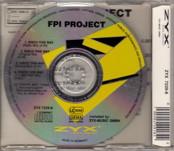FPI Project – Disco This Way – CDM | Eurodance 90 CD shop