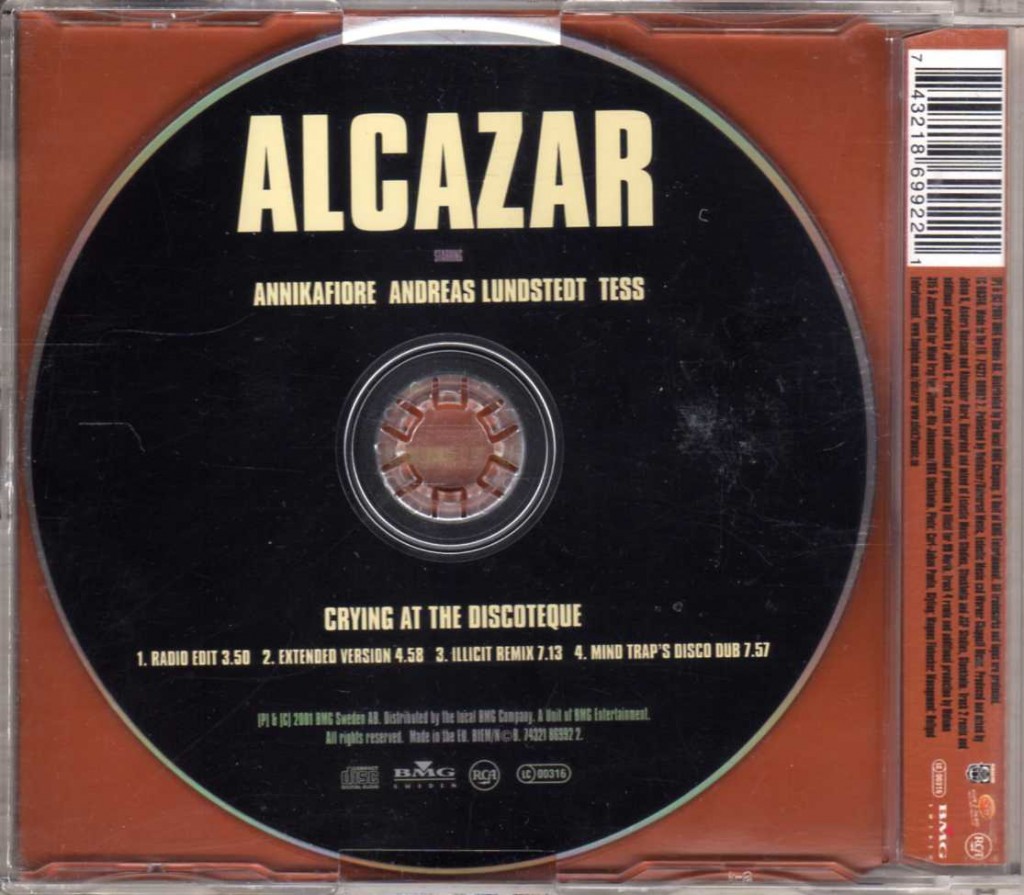 Alcazar – Crying At The Discoteque – CDM | Eurodance 90 CD shop