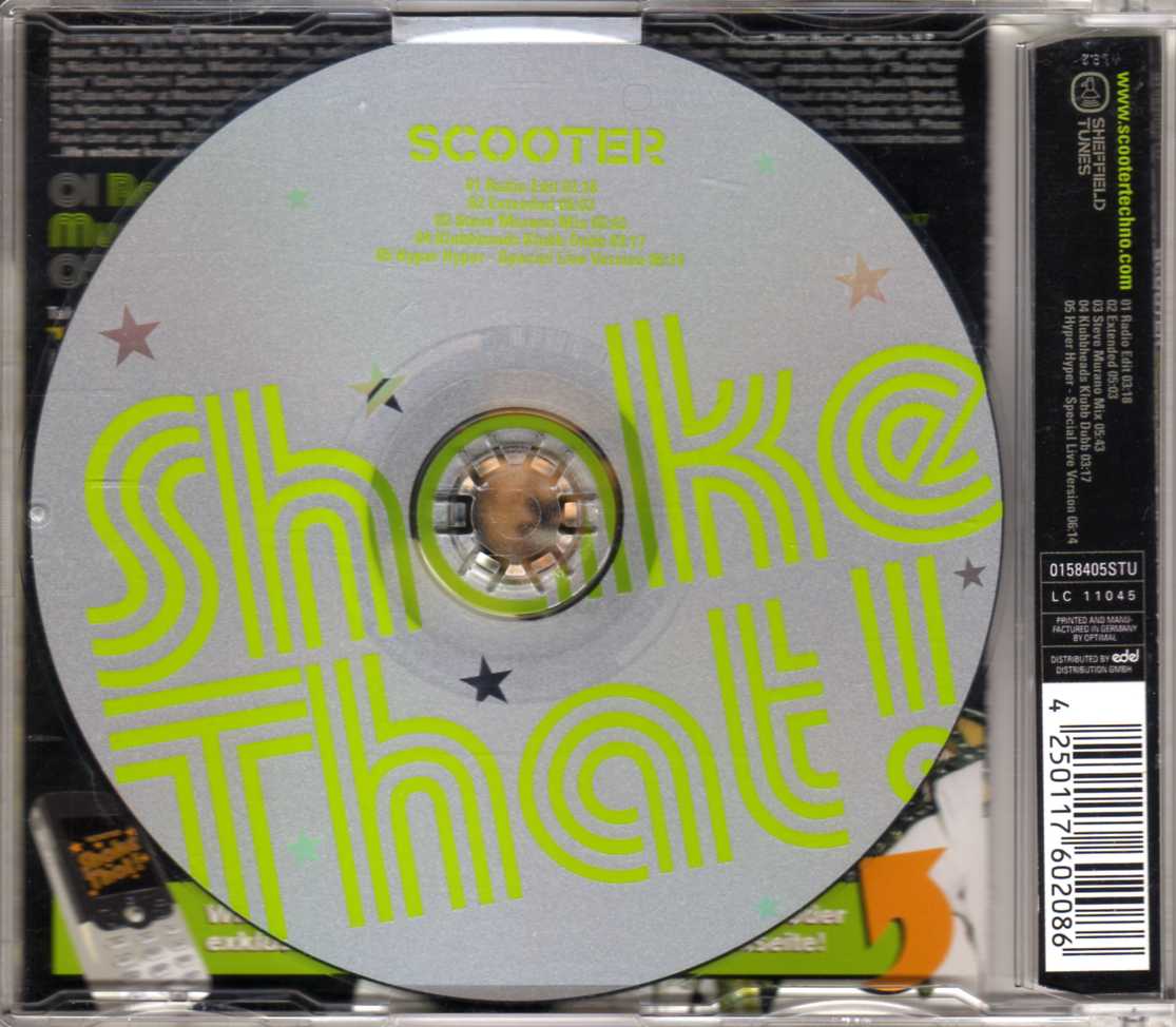 Scooter Shake That! (Limited Edition) CDM Eurodance 90 CD shop
