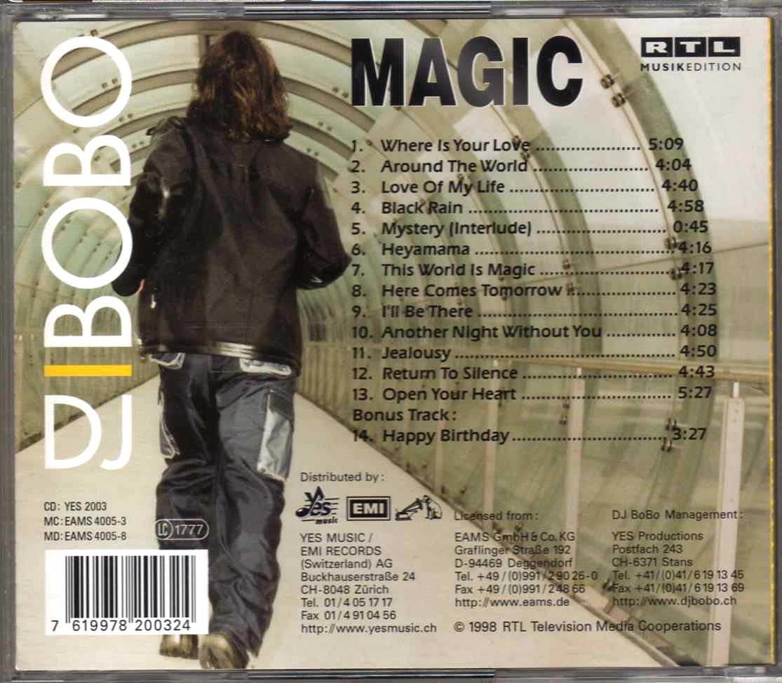 Programm DJ BOBO Fantasy Tour 2010 Magazin NEU RAR + 