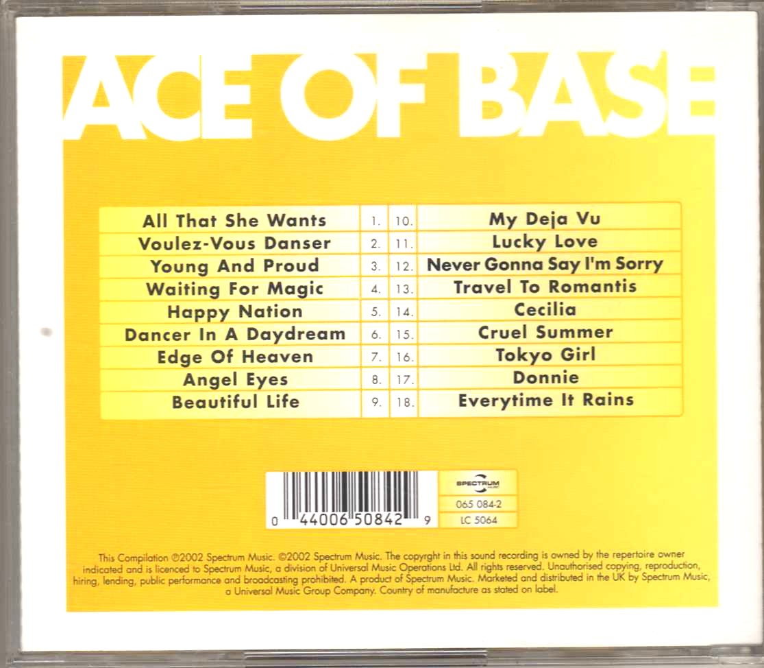 期間限定 12' Ace Of Base - Lucky Love www.idealmusicorp.com